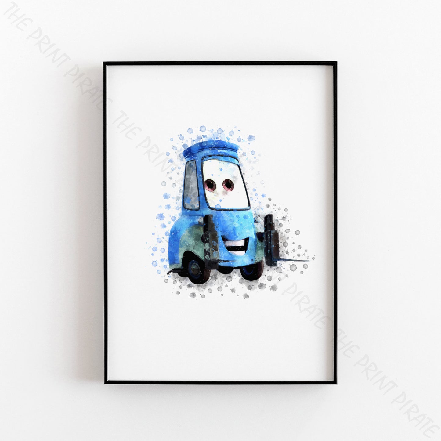 Disney 'GUIDO' Cars Character Watercolour Splash Wall Art Print
