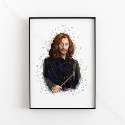 Wizarding World 'SIRIUS BLACK' Hogwarts Harry Potter / Fantastic Beasts Watercolour Splash Wall Art Print