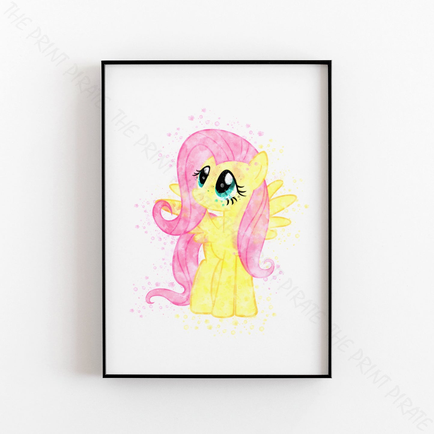 My Little Pony 'FLUTTERSHY' Watercolour Splash Wall Art Print