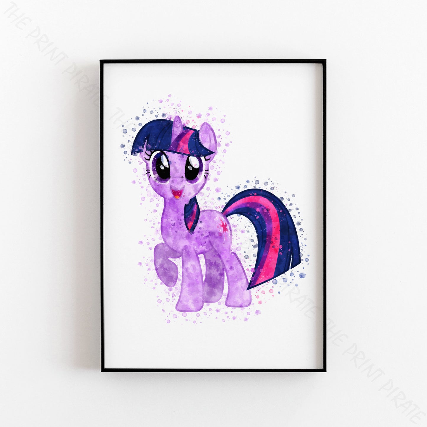 My Little Pony 'TWILIGHT SPARKLE' Watercolour Splash Wall Art Print