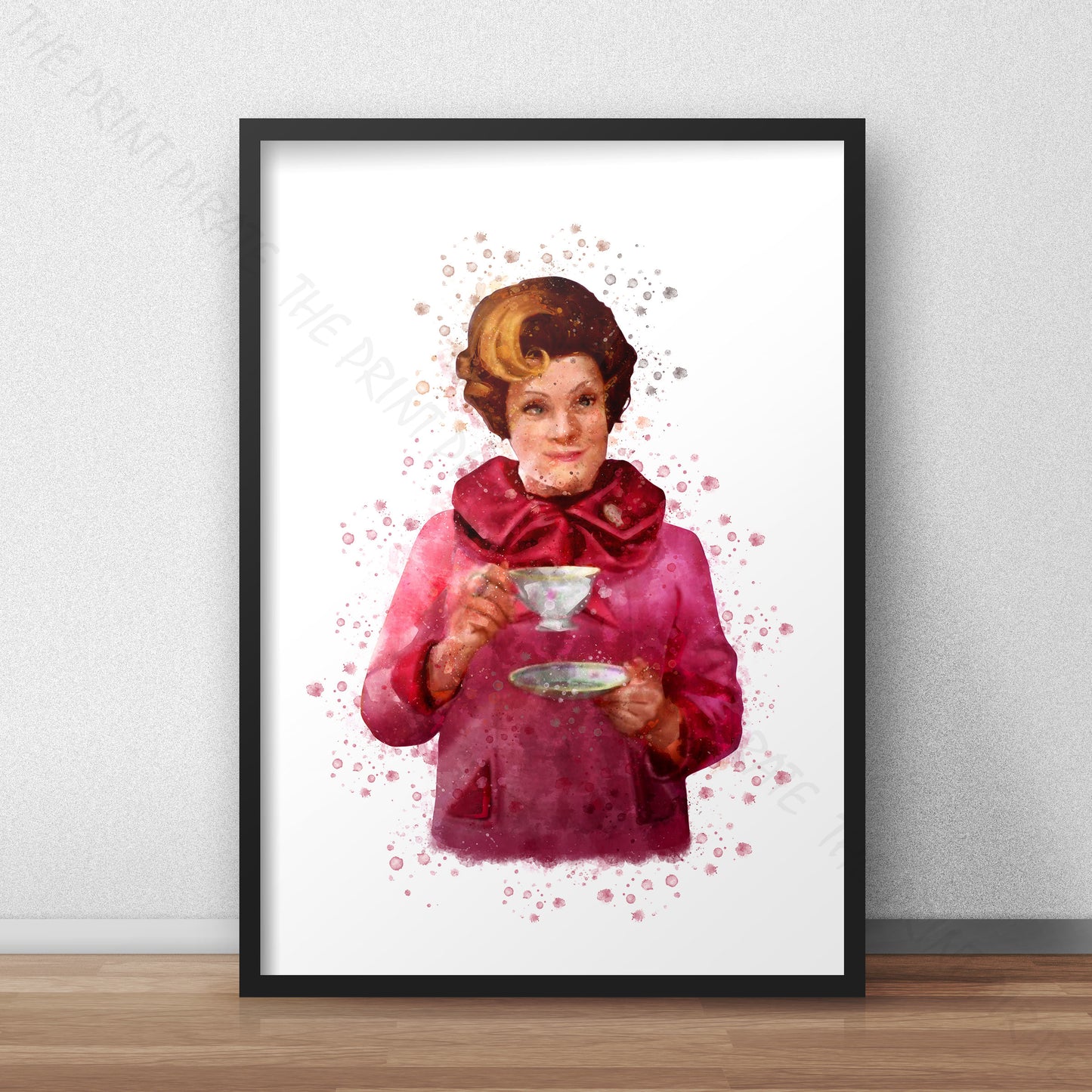 Wizarding World 'DELORES UMBRIDGE' Hogwarts Harry Potter / Fantastic Beasts Watercolour Splash Wall Art Print