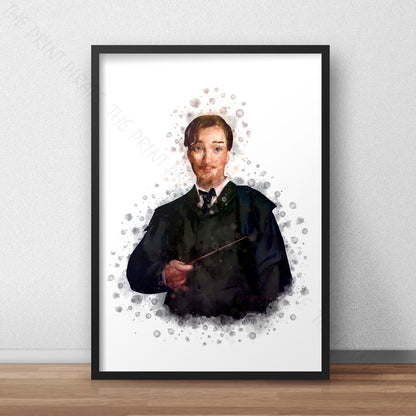 Wizarding World 'REMUS LUPIN' Hogwarts Harry Potter / Fantastic Beasts Watercolour Splash Wall Art Print