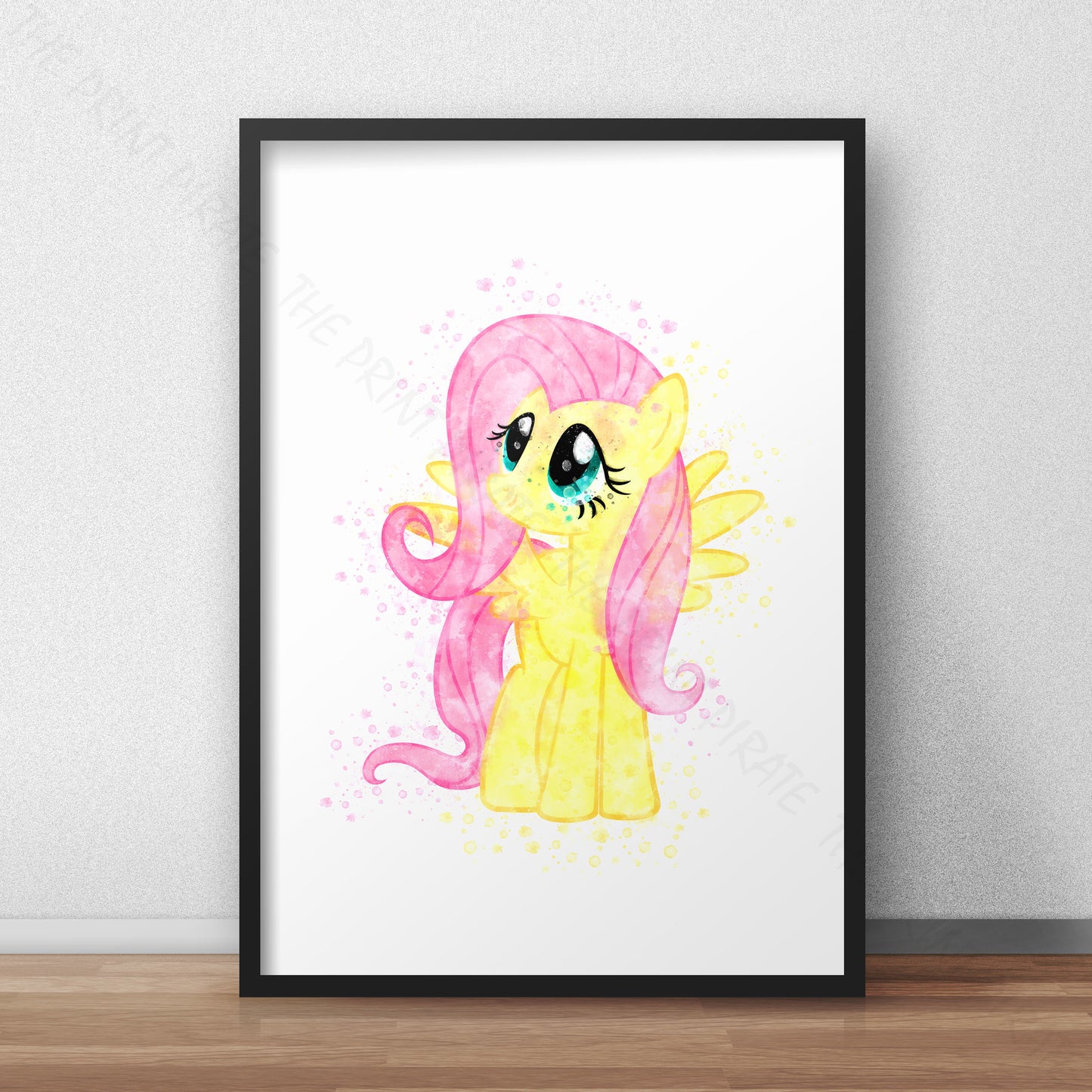 My Little Pony 'FLUTTERSHY' Watercolour Splash Wall Art Print