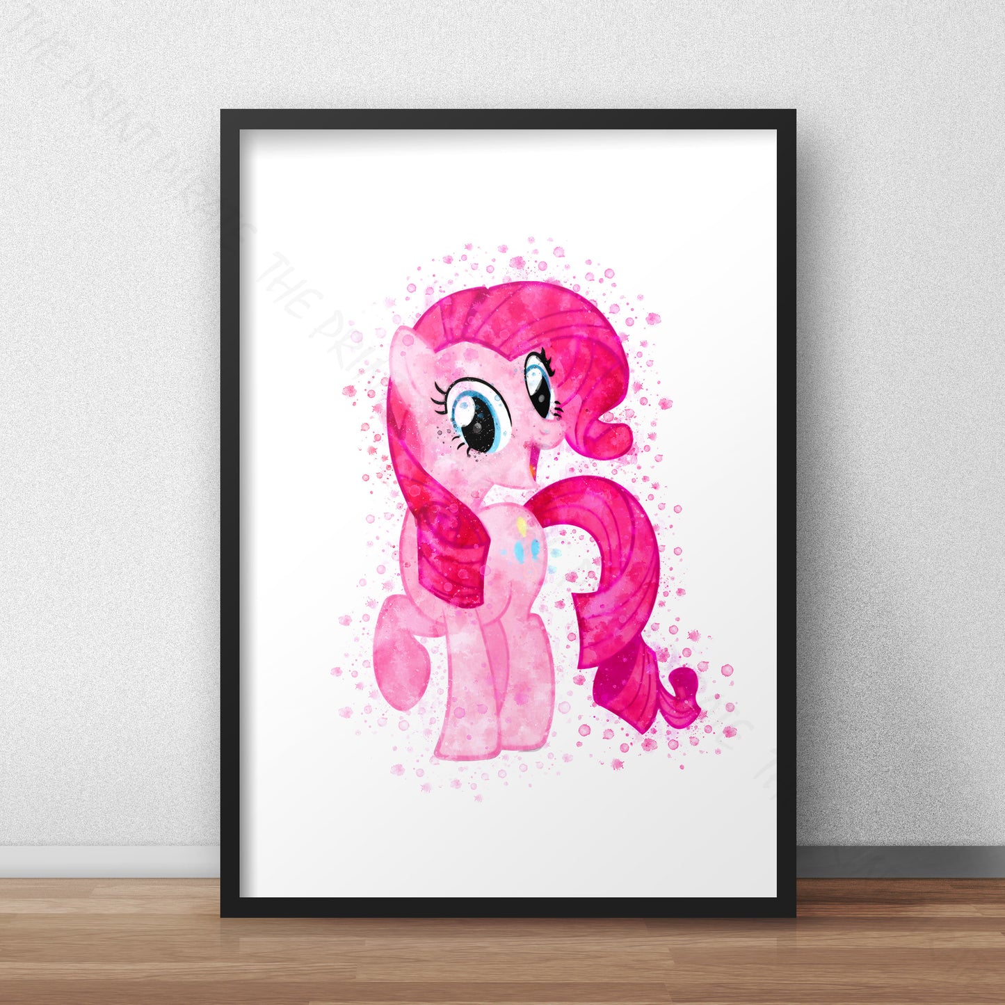 My Little Pony 'PINKIE PIE' Watercolour Splash Wall Art Print