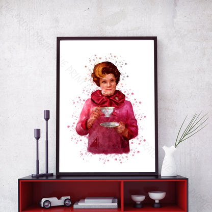 Wizarding World 'DELORES UMBRIDGE' Hogwarts Harry Potter / Fantastic Beasts Watercolour Splash Wall Art Print