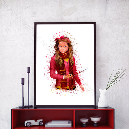 Wizarding World 'LAVENDER BROWN' Harry Potter / Fantastic Beasts Watercolour Splash Wall Art Print
