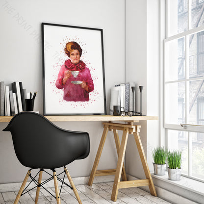 Wizarding World 'DELORES UMBRIDGE' Hogwarts Harry Potter / Fantastic Beasts Watercolour Splash Wall Art Print