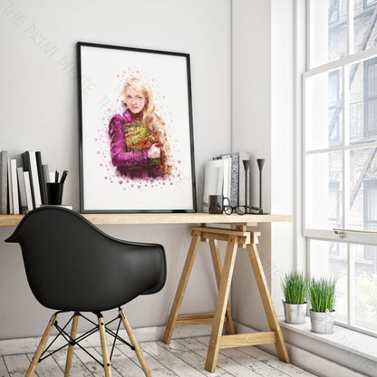 Wizarding World 'LUNA LOVEGOOD' Harry Potter / Fantastic Beasts Watercolour Splash Wall Art Print