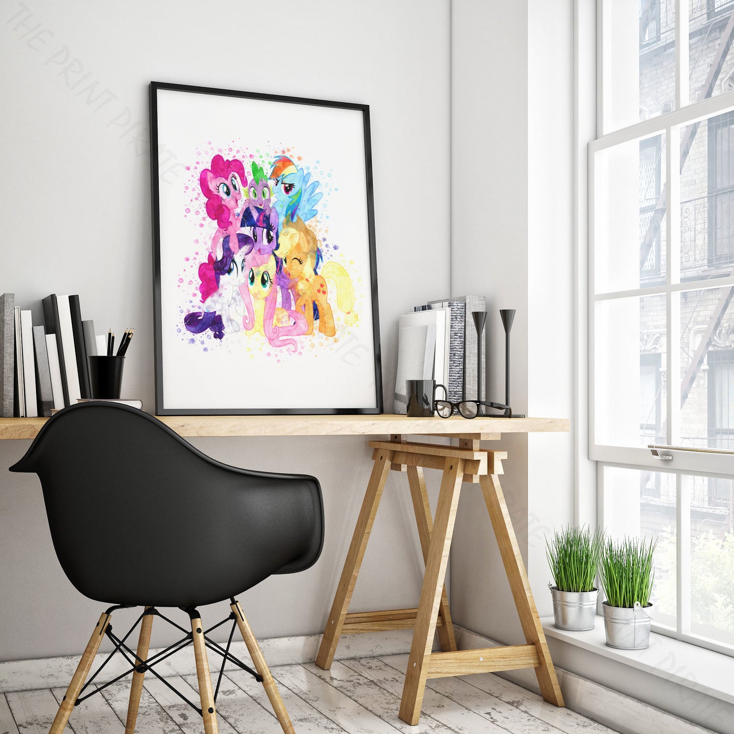 My Little Pony 'MY LITTLE PONY GROUP' Watercolour Splash Wall Art Print