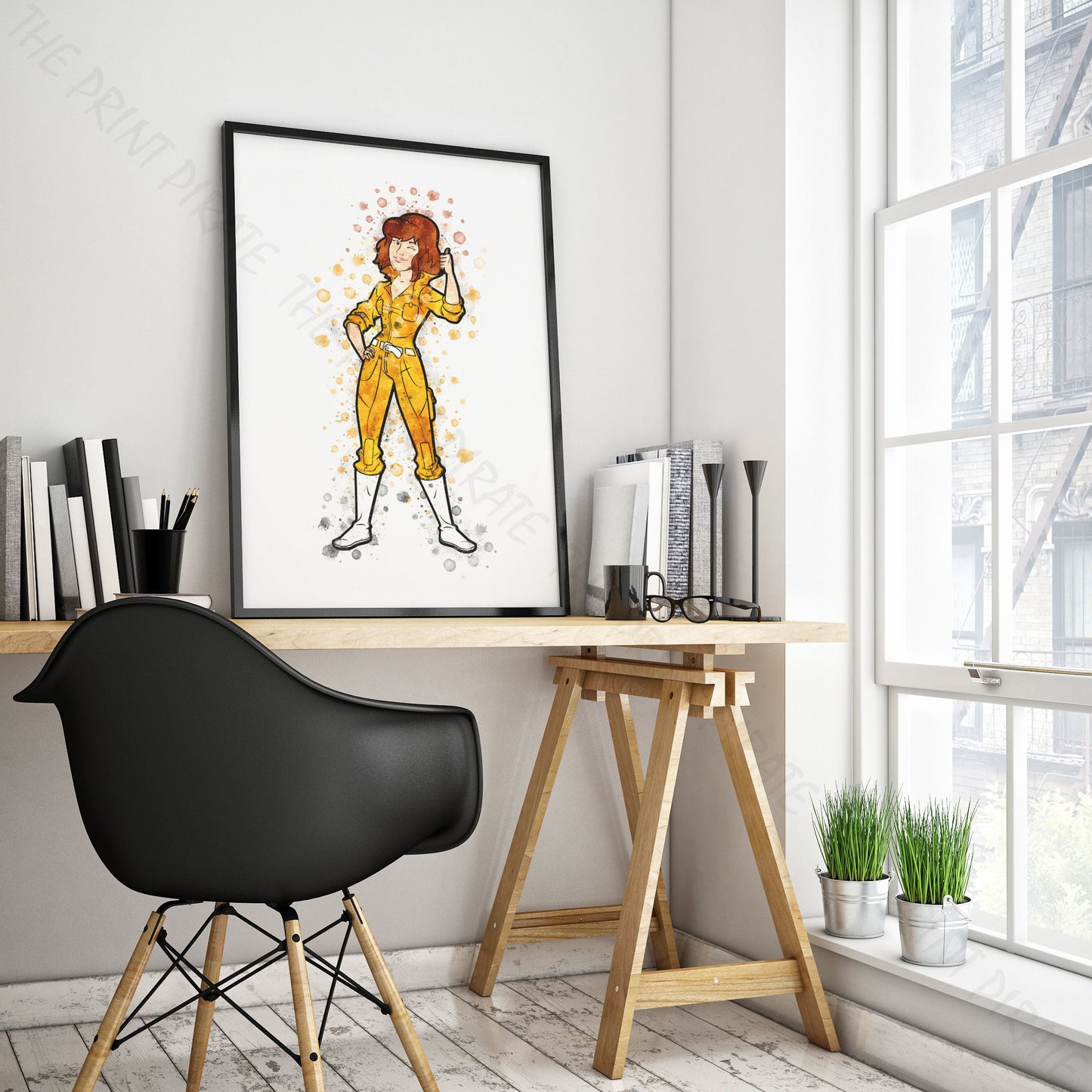 Teenage Mutant Ninja Turtles 'APRIL O'NEIL' Watercolour Splash Wall Art Print