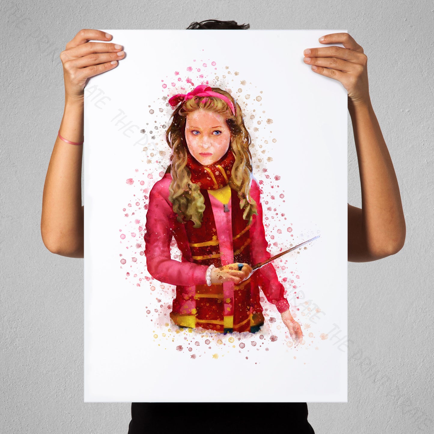 Wizarding World 'LAVENDER BROWN' Harry Potter / Fantastic Beasts Watercolour Splash Wall Art Print