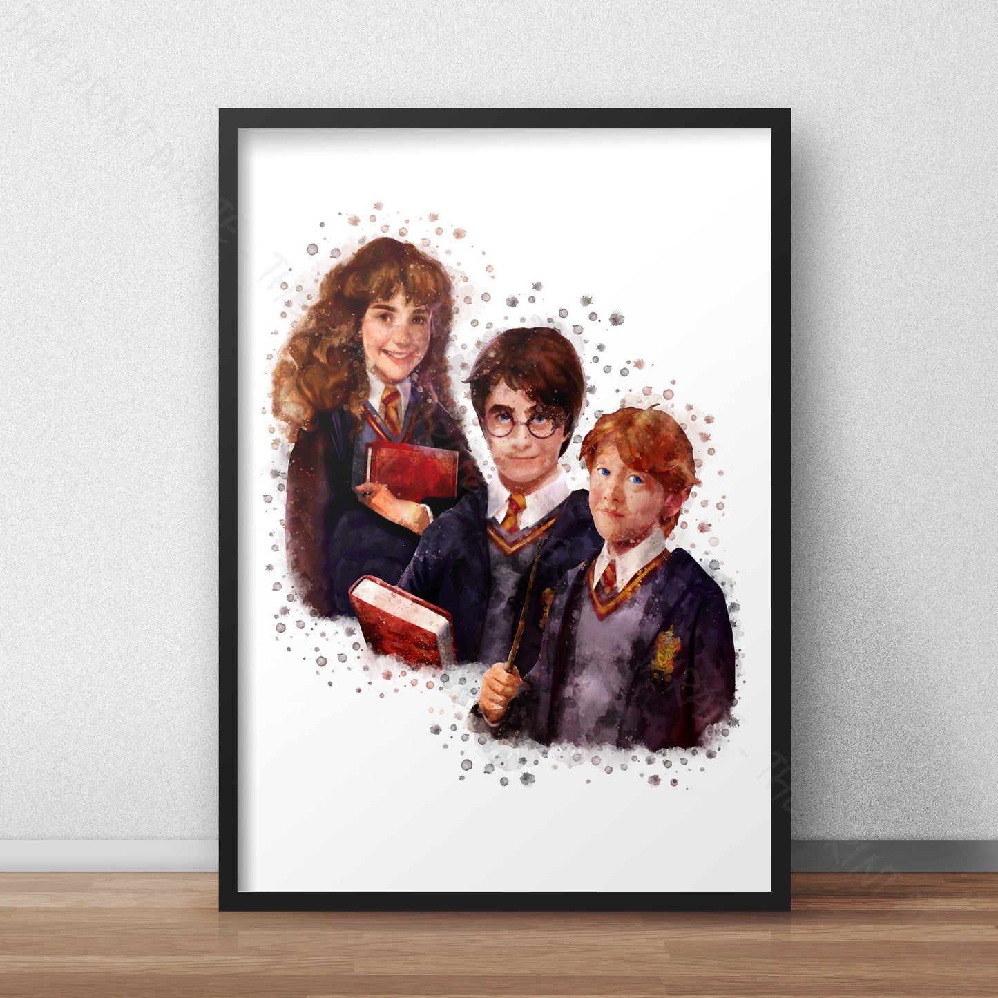 Stickers Muraux Harry Potter Trio Ron Hermione Poudlard Art Pour