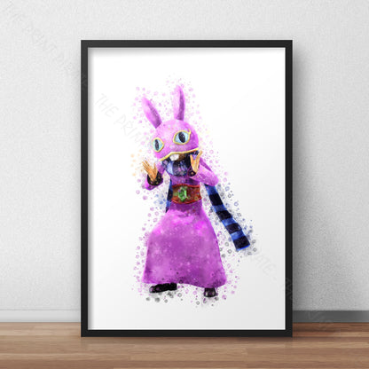 Gaming 'RAVIO' Legend of Zelda Watercolour Splash Wall Art Print