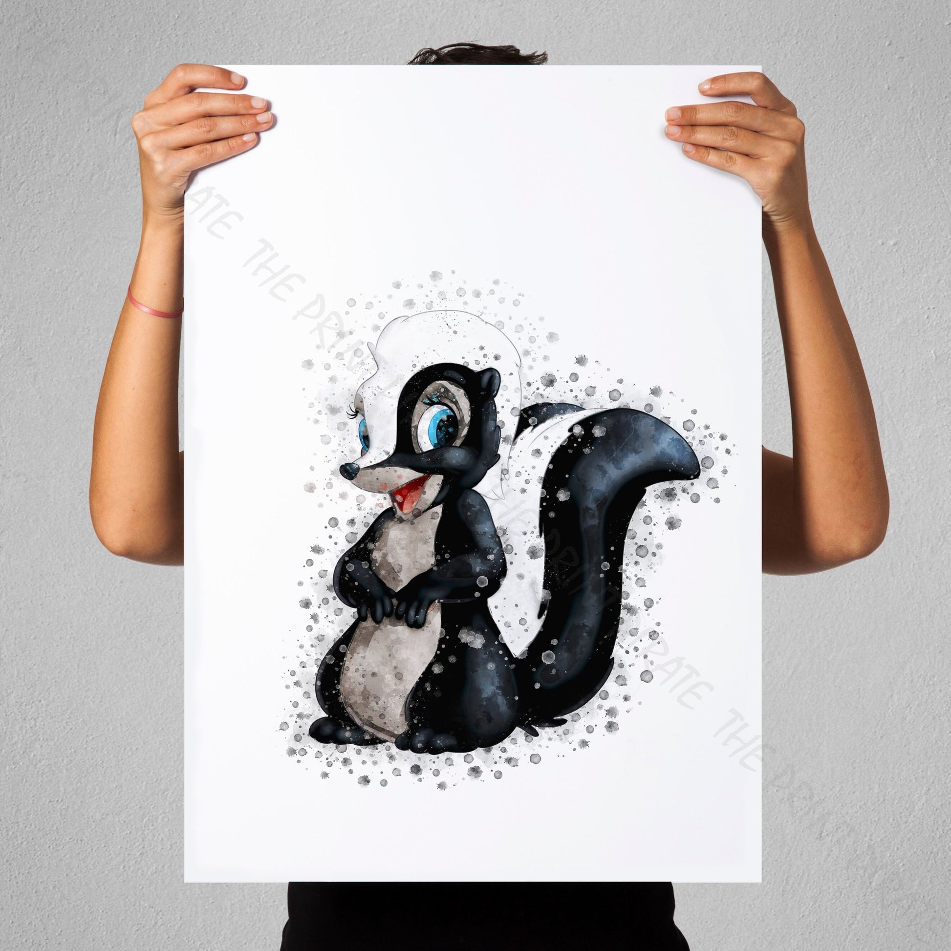 Disney \'FLOWER\' Bambi Character Watercolour Splash Wall Art Print – The  Print Pirate