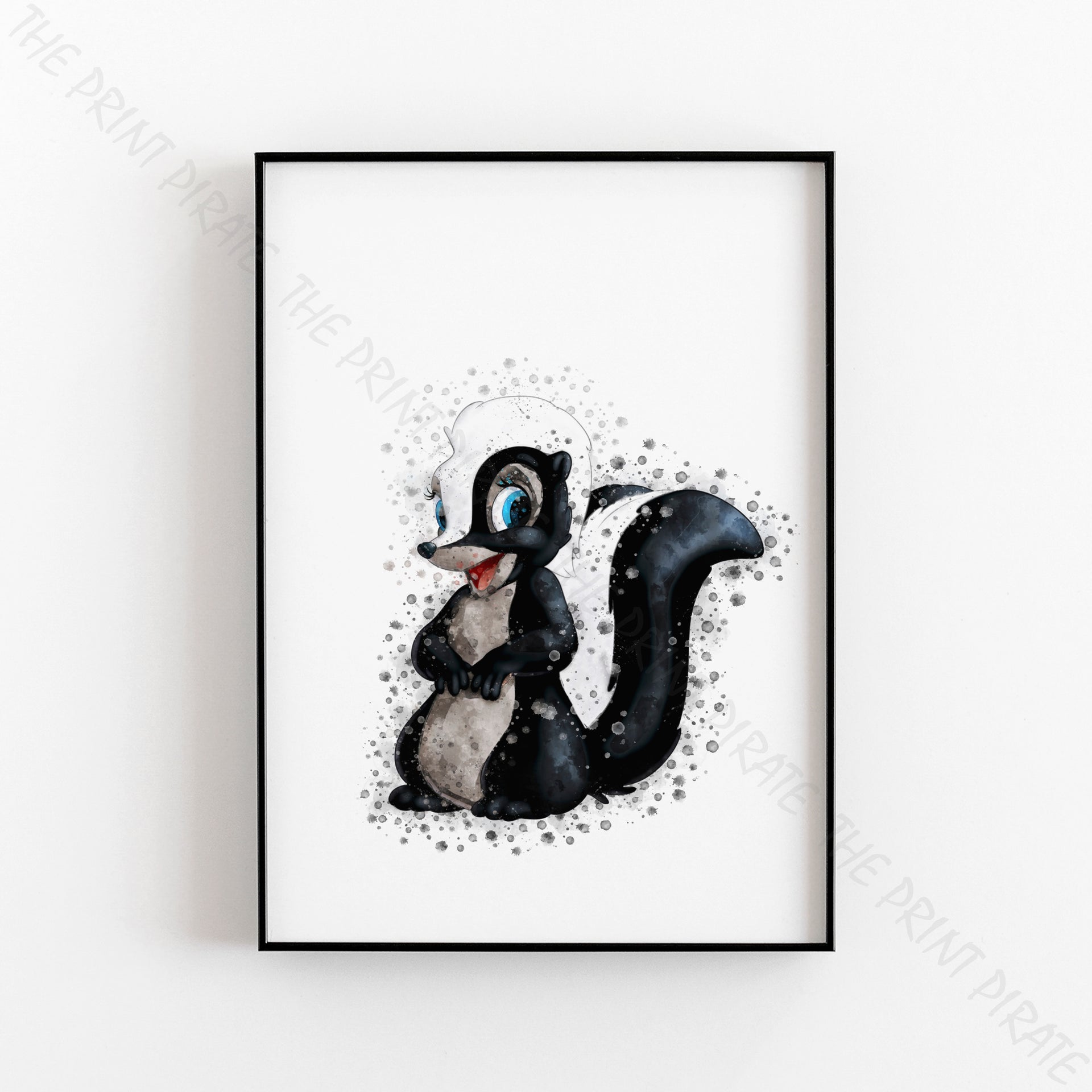 Disney \'FLOWER\' Bambi Character Watercolour Splash Wall Art Print – The  Print Pirate