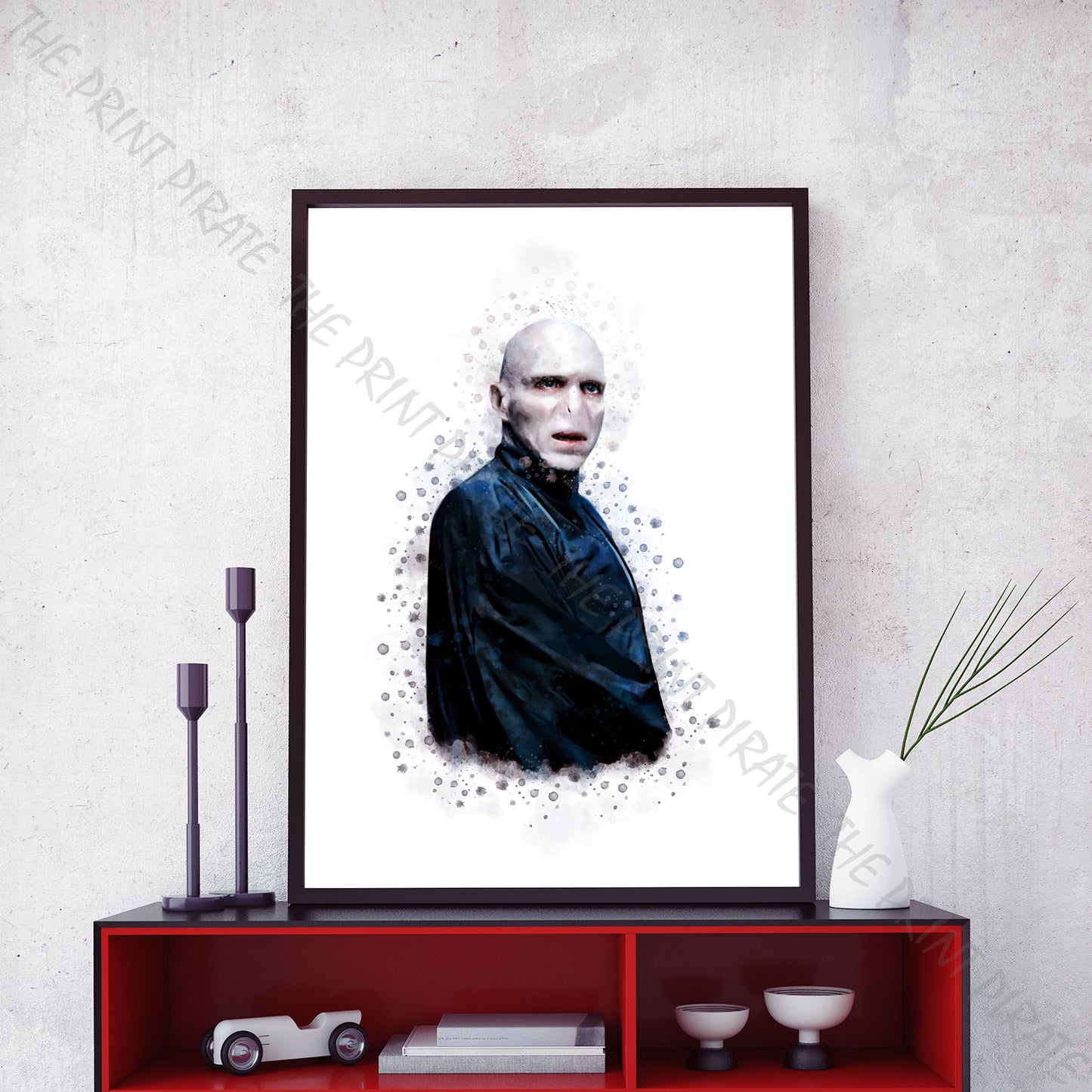 Wizarding World 'LORD VOLDEMORT' Death Eater Harry Potter / Fantastic Beasts Watercolour Splash Wall Art Print
