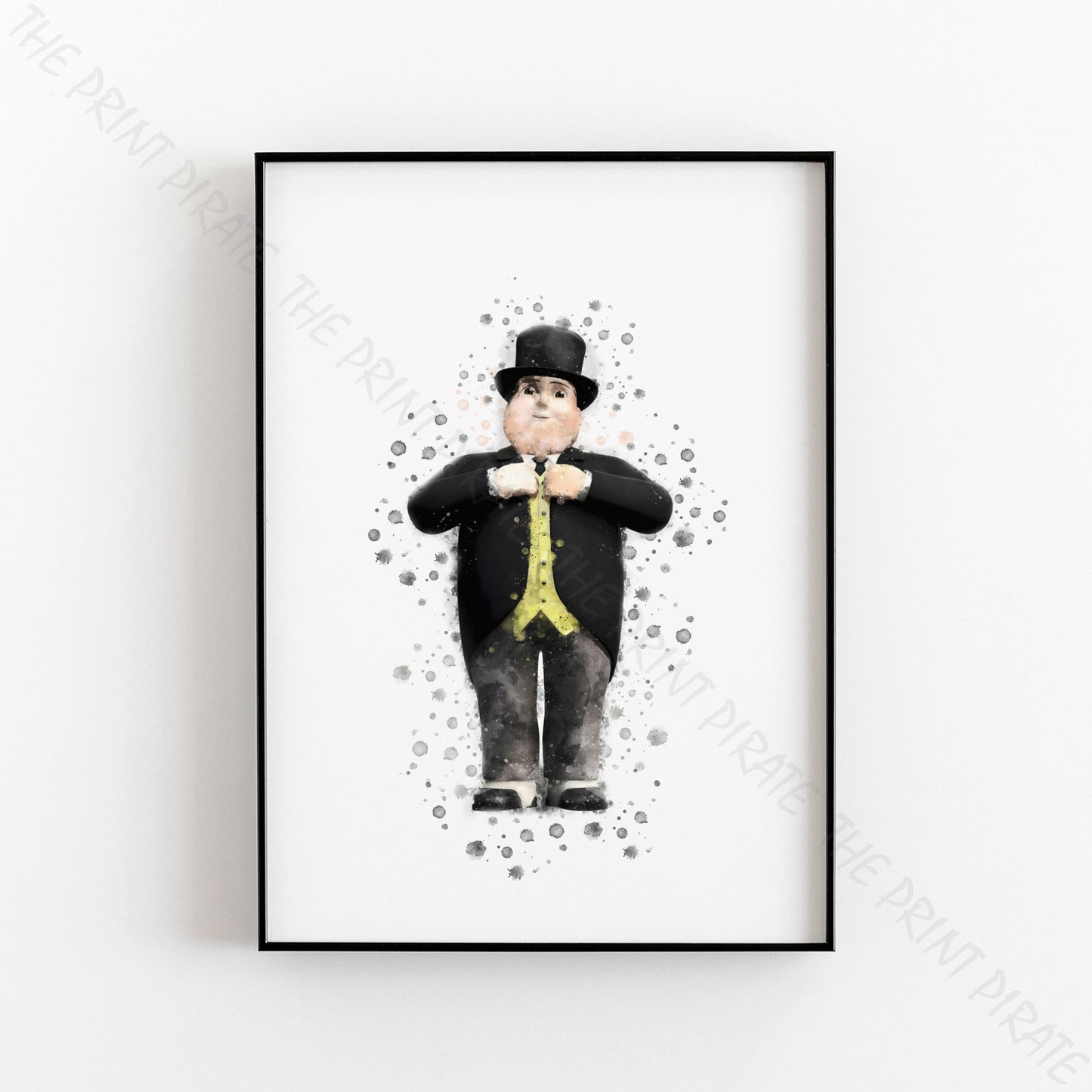 Thomas and Friends 'FAT CONTROLLER' Watercolour Splash Wall Art Print