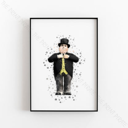 Thomas and Friends 'FAT CONTROLLER' Watercolour Splash Wall Art Print
